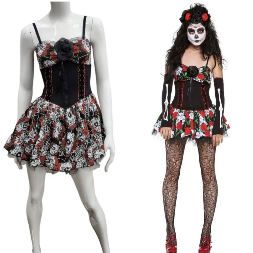 Day of the Dead Sugar Skull Dress HOT TOPIC